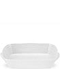 Color:White - Image 1 - White Porcelain Rectangular Handled Roasting Dish