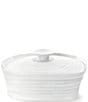 Color:White - Image 1 - White Porcelain Covered Butter Dish