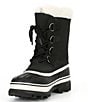 Color:Black/Stone - Image 4 - Caribou Lace-Up Mid Waterproof Nubuck Cold Weather Boots