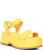 Color:Yellow Ray - Image 1 - Dayspring Leather Platform Sandals