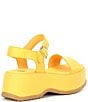 Color:Yellow Ray - Image 2 - Dayspring Leather Platform Sandals