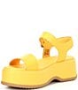 Color:Yellow Ray - Image 4 - Dayspring Leather Platform Sandals