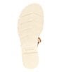Color:Honest Beige/Honey White - Image 6 - Ella III Ankle Strap Metallic Leather Sandals