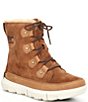 Color:Tan - Image 1 - Women's Explorer II Joan Lace-Up Waterproof Suede Cold Weather Boots