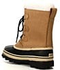 Sorel Girls' Caribou Waterproof Nubuck Leather Winter Boots (Youth), Color:Buff - Image 3
