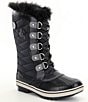Color:Black/Quarry - Image 1 - Girls' Tofino II Faux Fur Waterproof Cold Weather Boots (Youth)