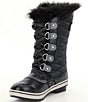 Color:Black/Quarry - Image 4 - Girls' Waterproof Winter Faux Fur Tofino II Boots (Youth)