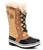 Color:Curry/Elk - Image 1 - Girls' Waterproof Winter Faux Fur Tofino II Boots (Youth)