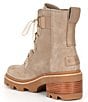 Color:Omega Taupe - Image 3 - Joan Now Lace-Up Suede Lug Sole Platform Booties