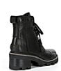 Color:Black - Image 2 - Joan Now Waterproof Lace-Up Lug Sole Leather Booties