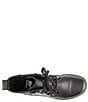 Color:Black - Image 5 - Joan Now Waterproof Lace-Up Lug Sole Leather Booties