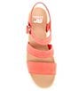 Color:Red Glo/Honey White - Image 5 - Joanie Heel Ankle Strap Suede Block Heel Platform Sandals