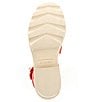 Color:Red Glo/Honey White - Image 6 - Joanie Heel Ankle Strap Suede Block Heel Platform Sandals