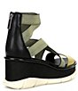 Color:Olive Shade/Black - Image 2 - Joanie III Sport Platform Wedge Sandals