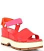 Color:Red Glo/Honey White - Image 1 - Joanie IV Ankle Strap Wedge Platform Sandals