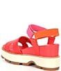 Color:Red Glo/Honey White - Image 3 - Joanie IV Ankle Strap Wedge Platform Sandals
