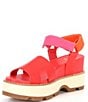Color:Red Glo/Honey White - Image 4 - Joanie IV Ankle Strap Wedge Platform Sandals