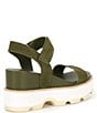 Color:Utility Green/Honey White - Image 2 - Joanie IV Strap Wedge Suede Platform Sandals