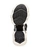 Color:Black/Black - Image 6 - Kinectic Impact Leather Slingback Chunky Heel Platform Dad Sandals