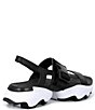 Color:Black/White - Image 2 - Kinetic Impact Sling Leather Platform Sandals