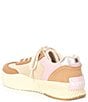 Color:Honest Beige/Whitened Pink - Image 3 - ONA Blvd Classic Waterproof Leather Retro Sneakers