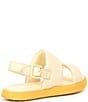 Color:Honey White/Yellow Ray - Image 2 - Ona Streetworks Go-To Flat Leather Chunky Sandals