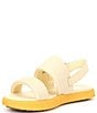 Color:Honey White/Yellow Ray - Image 4 - Ona Streetworks Go-To Flat Leather Chunky Sandals
