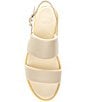 Color:Honey White/Yellow Ray - Image 5 - Ona Streetworks Go-To Flat Leather Chunky Sandals