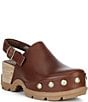 Sorel Roam'N RVT Leather Studded Detail Slingback Clogs - Image 1
