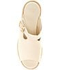 Sorel Sunpeak Leather Slide Raffia Wedge Platform Sandals - Image 5