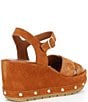 Sorel Sunpeak Suede RVT Ankle Wrap Studded Wedge Platform Sandals - Image 2