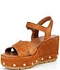 Sorel Sunpeak Suede RVT Ankle Wrap Studded Wedge Platform Sandals - Image 4