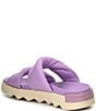 Color:Euphoric Lilac - Image 3 - Vibe Puff Twist Leather Platform Slide Sandals