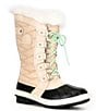 Color:Fawn/Sea Sprite - Image 1 - Women's Tofino II Faux Fur Lace-Up Waterproof Cold Weather Boots