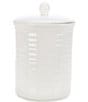 Color:White - Image 1 - Simplicity Collection Glazed White Canister