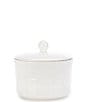 Color:White - Image 3 - Simplicity Collection Glazed White Canister
