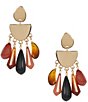 Southern Living 5 Stone Resin Statement Drop Earrings - Image 1