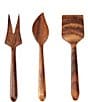 Color:Brown - Image 1 - Acacia Wood 3-Piece Cheese Tool Set