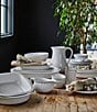 Southern Living Alexa Embossed Stoneware Oval Platter, Color:White - Image 2