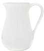 Color:White - Image 1 - Alexa Collection Embossed Stoneware Pitcher