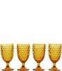 Southern Living Amber Hobnail Goblets, Set of 4, Color:Amber - Image 1
