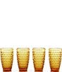 Southern Living Amber Hobnail Tumblers, Set of 4, Color:Amber - Image 1
