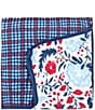Color:Multi - Image 2 - Americana Collection Plaid Picnic Blanket with Carrier