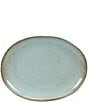 Color:Blue - Image 1 - Astra Collection Glazed Oval Platter, Boxed