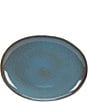 Color:Teal - Image 1 - Astra Collection Glazed Oval Platter, Boxed