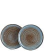 Southern Living Astra Collection Glazed Stoneware Salad Plates, Set of 2, Color:Teal - Image 1
