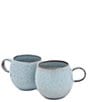 Color:Blue - Image 1 - Astra Collection Glazed Belly Coffee Mugs, Set of 2