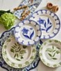 Color:Blue - Image 2 - Genevieve Collection Blue Hand Painted Dinner Plate