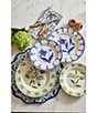 Color:Blue - Image 4 - Genevieve Collection Blue Hand Painted Salad Plate