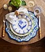 Southern Living Genevieve Collection Blue Hand Painted Salad Plate, Color:Blue - Image 2